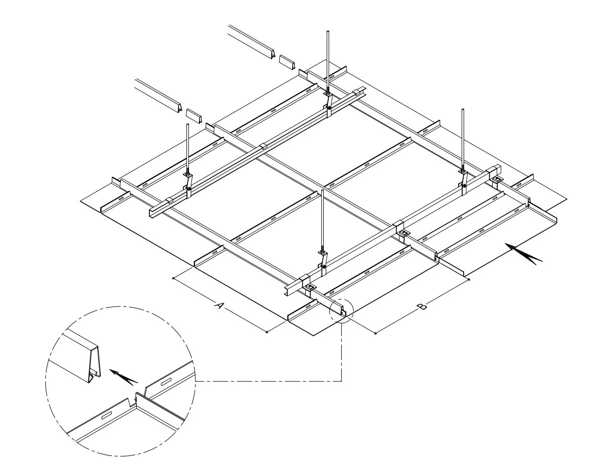 Ballesta 600x600 Clip-in Ceiling System