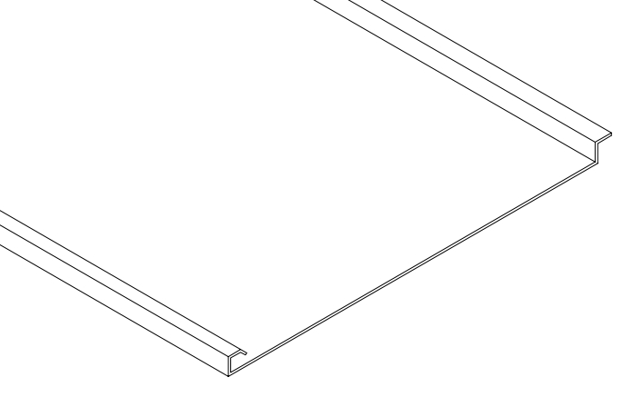 300F Flat Strip Ceiling Profile