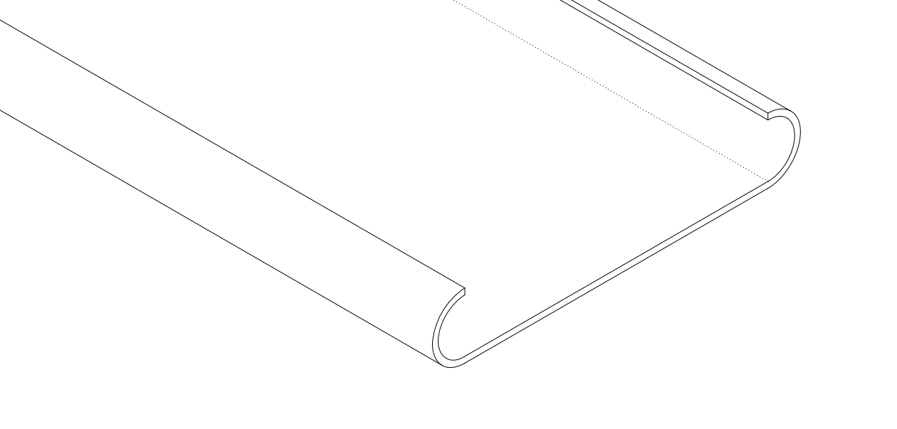 84R Round-Edge Strip Ceiling Profile