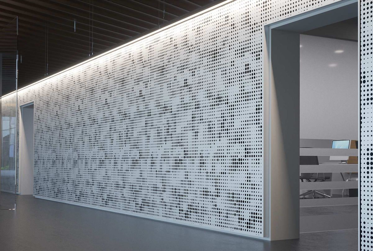 Ballesta turret punch press perforating aluminum wall panels
